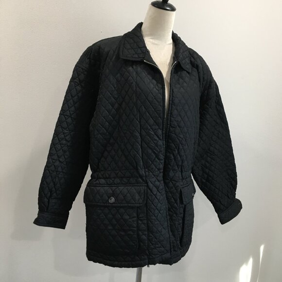 EXPRESS Black Quilted Dolman Sleeve Elbow Patch Jacket - Picture 4 of 15